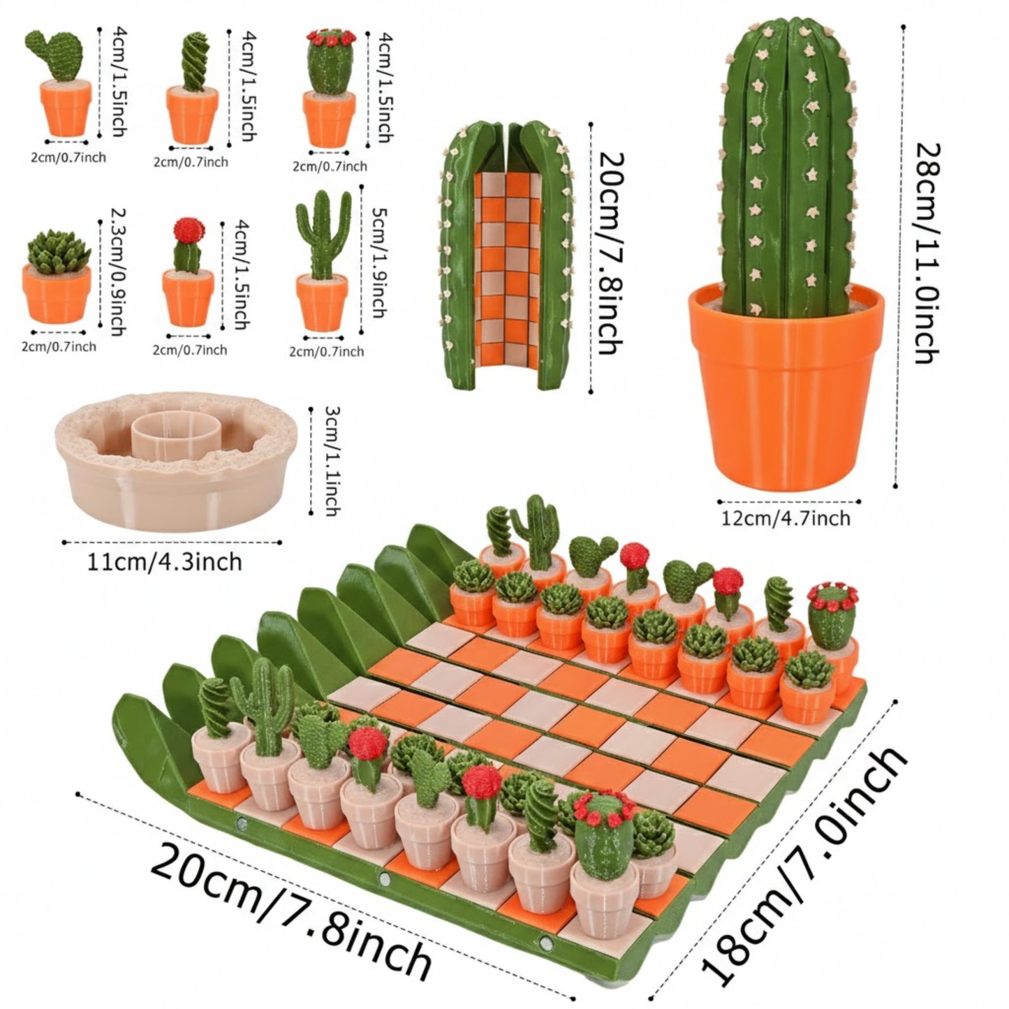 Cactus Chess Set